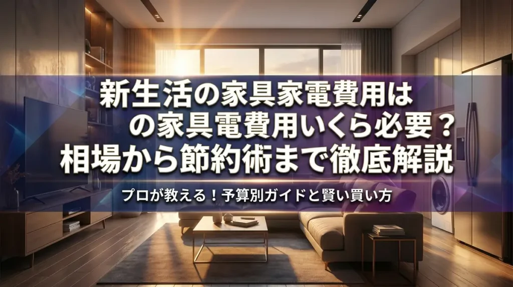新生活の家具家電費用はいくら必要？相場から節約術まで徹底解説