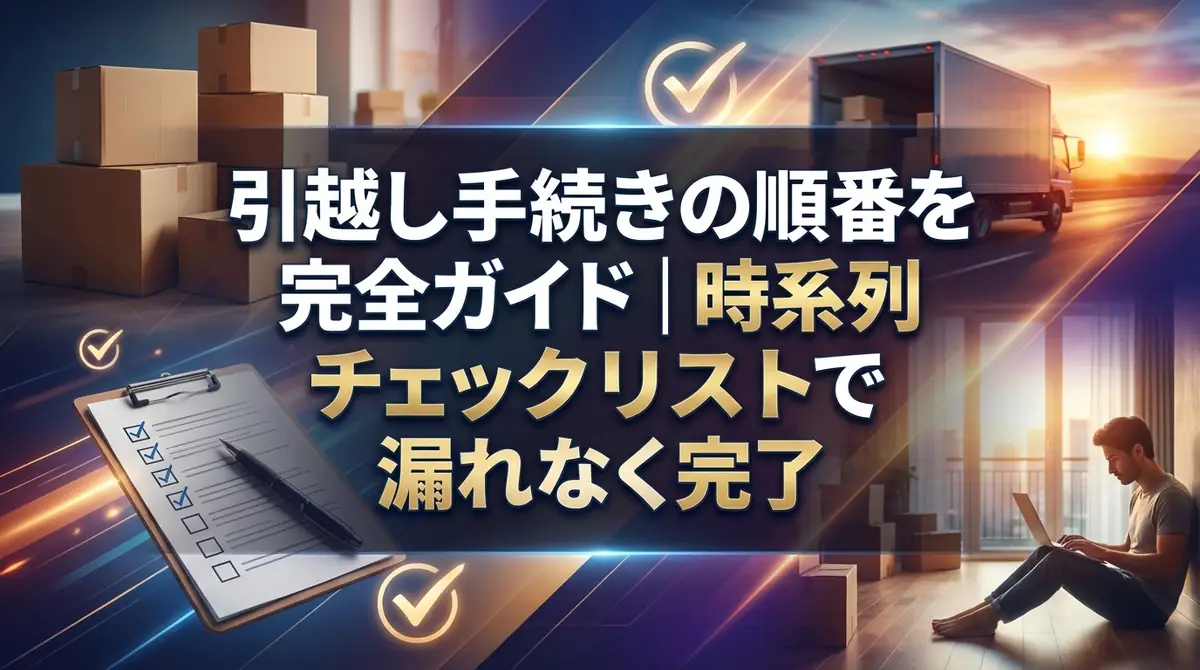 引越し手続きの順番を完全ガイド｜時系列チェックリストで漏れなく完了