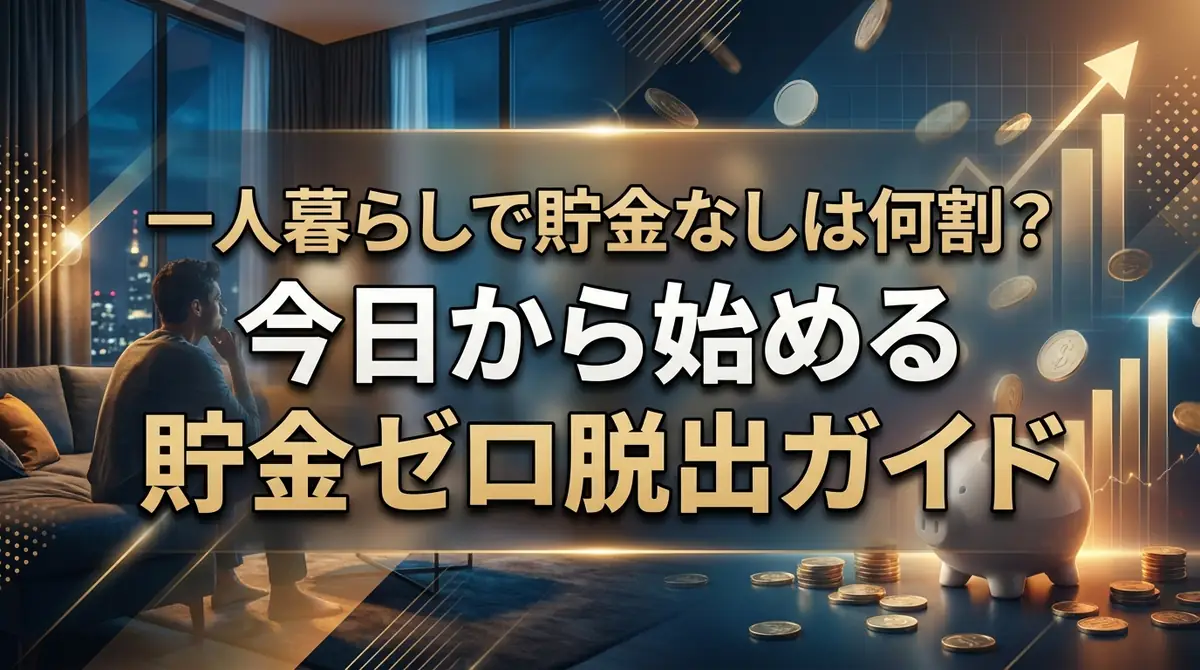 一人暮らしで貯金なしは何割？今日から始める貯金ゼロ脱出ガイド